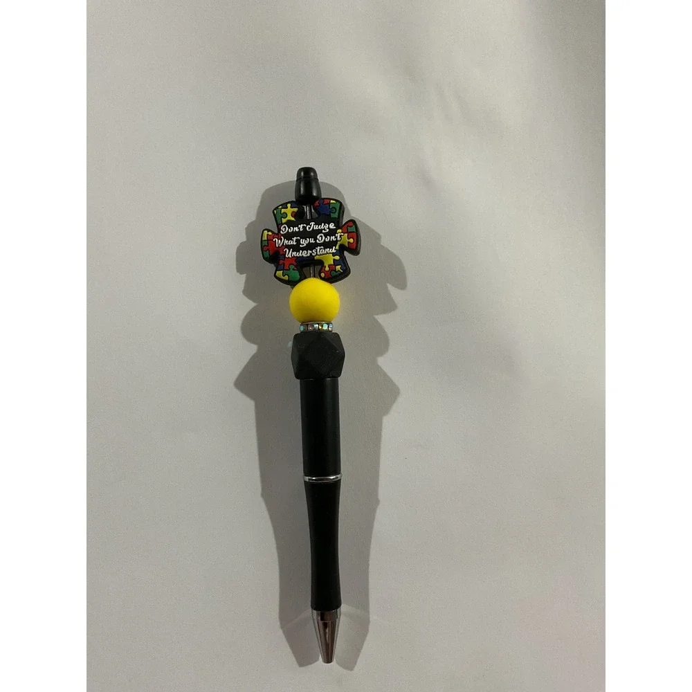 Autism Awareness Beaded Pen Dont Judge What You Dont Understand Puzzle Piece
